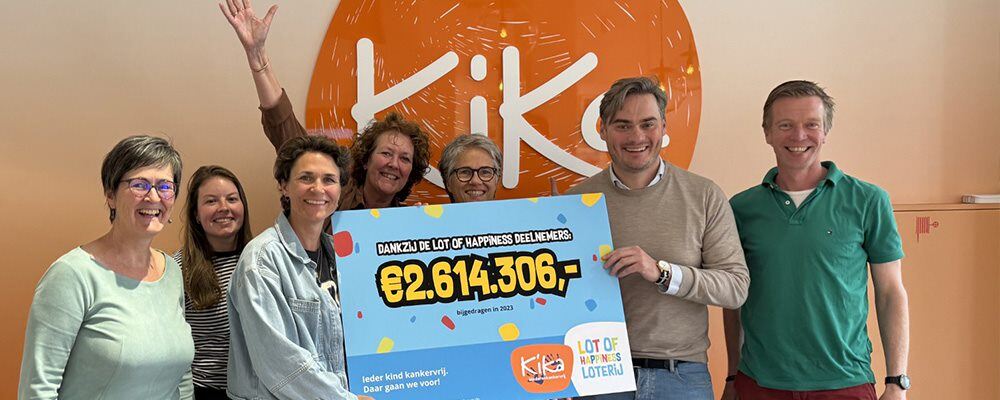 Afdracht 2023 aan Kika - Lot of Happiness
